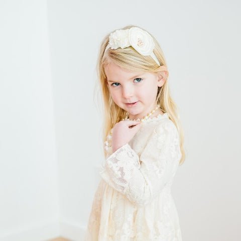Lace Bell Sleeve Dress in Cream Lace Bell Sleeve Dress in Cream
