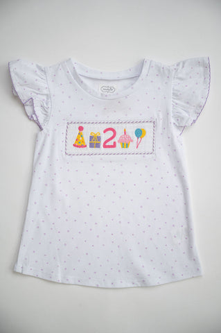 Mud Pie 2nd Birthday Girls Shirt Mud Pie 2nd Birthday Girls Shirt