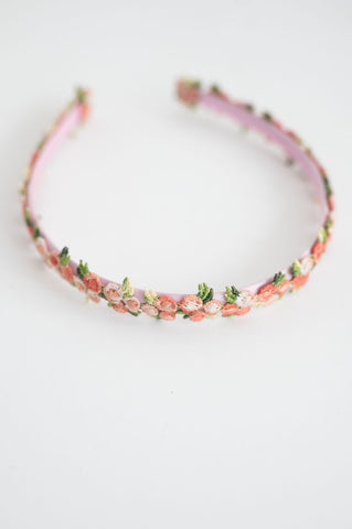 Peach and Terracotta Floral Headband Peach and Terracotta Floral Headband