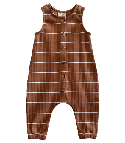 SIIX Saddle Stripe Organic Ribbed Bay Jumpsuit SIIX Saddle Stripe Organic Ribbed Bay Jumpsuit
