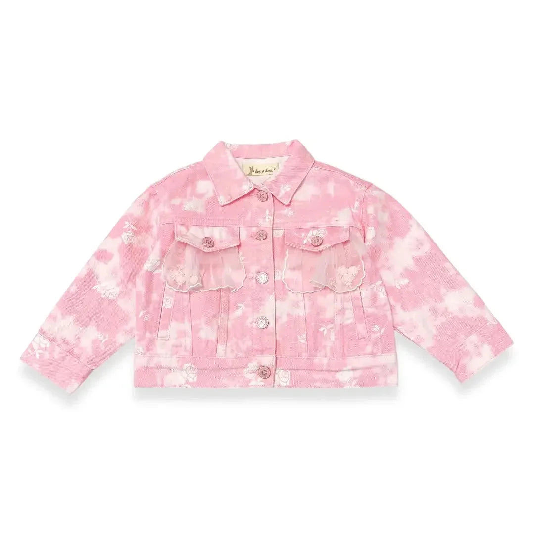 Doe a Dear - Rosie Pink Denim Jacket - Premium children's boutique apparel item