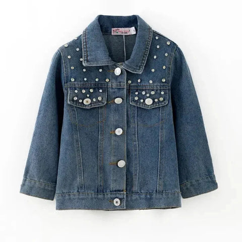 Clover Cottage - Rhinestone Jean Jacket - Premium children's boutique apparel item