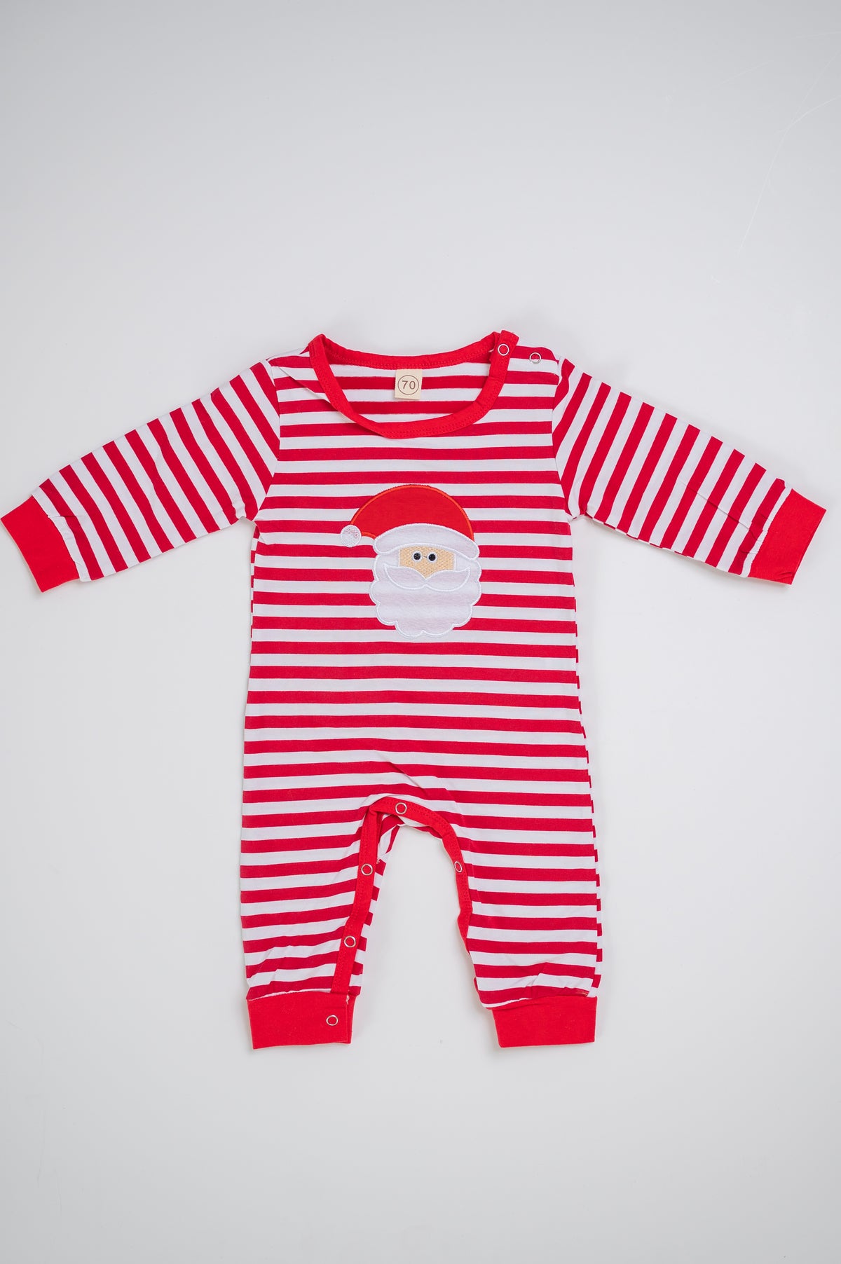 Stripe Santa Romper