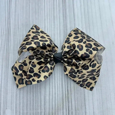 Cheetah Print Hair bow - Premium children's boutique apparel item