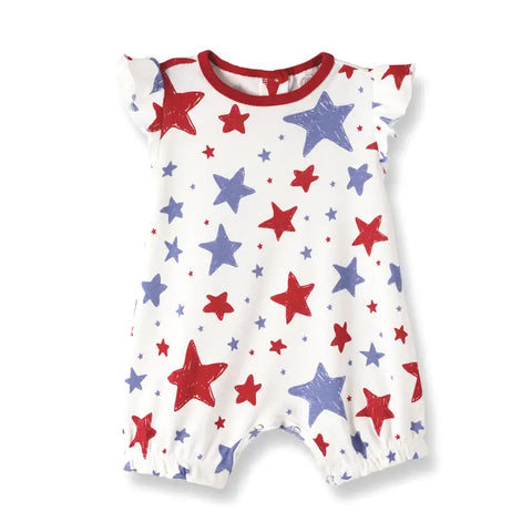 Baby Girl Star Cotton Romper