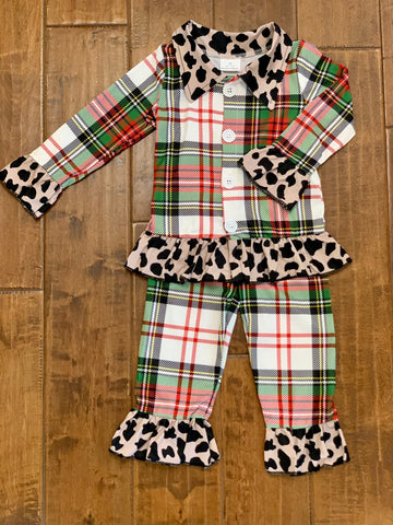 Leopard & Plaid Christmas Jammies
