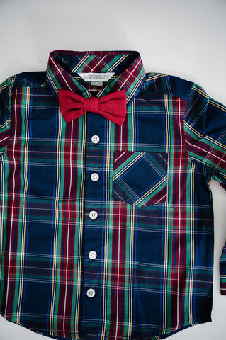 Winter Nights Plaid Boys L/S Button Down Shirt