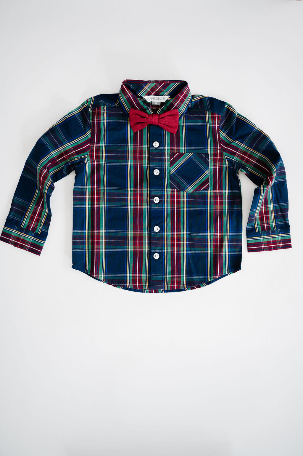 Winter Nights Plaid Boys L/S Button Down Shirt