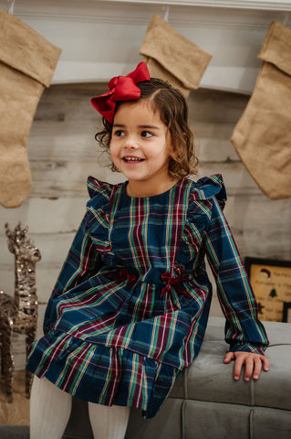 Winter Nights Ruffle Bow Dress