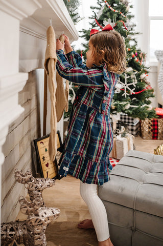 Winter Nights Ruffle Bow Dress