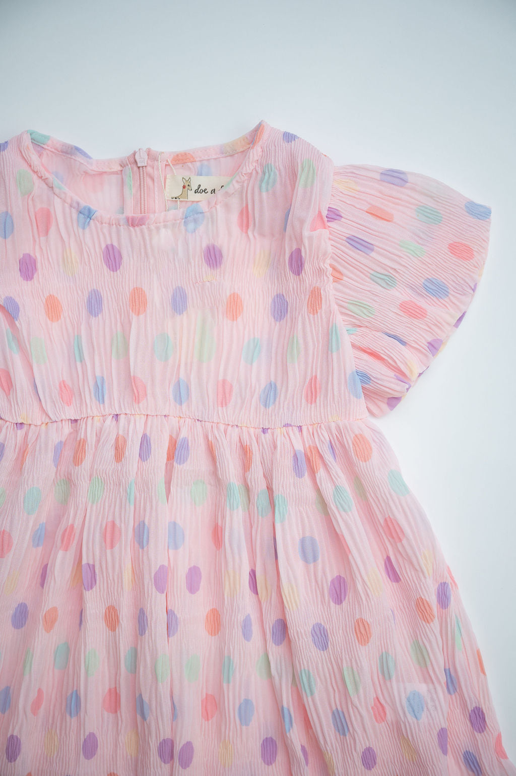 Doe a Dear | Dot Chiffon Pleat Dress