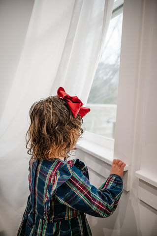 Winter Nights Ruffle Bow Dress