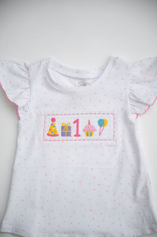 Mud Pie 1st Birthday Girls Shirt