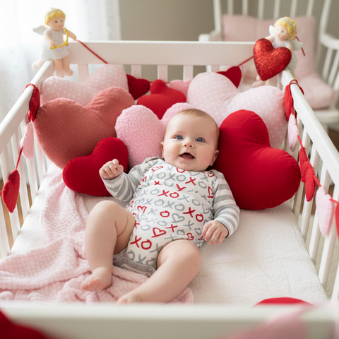 X's and O's Gray Stripe Onesie