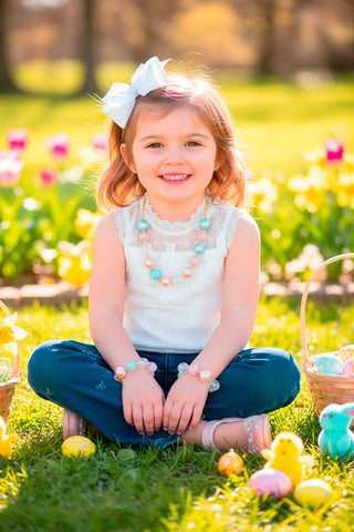 Doe a Dear | Girls White Floral Lace Tank