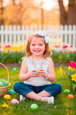 Bonnie Bianca | Girl's Wide Leg Denim Jeans w/ Bow Detail