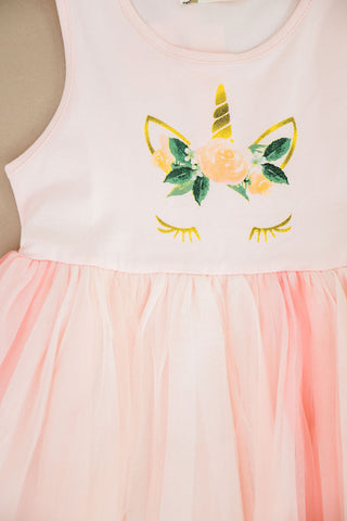 Doe a dear | Tulle Skirt Peach Unicorn Dress