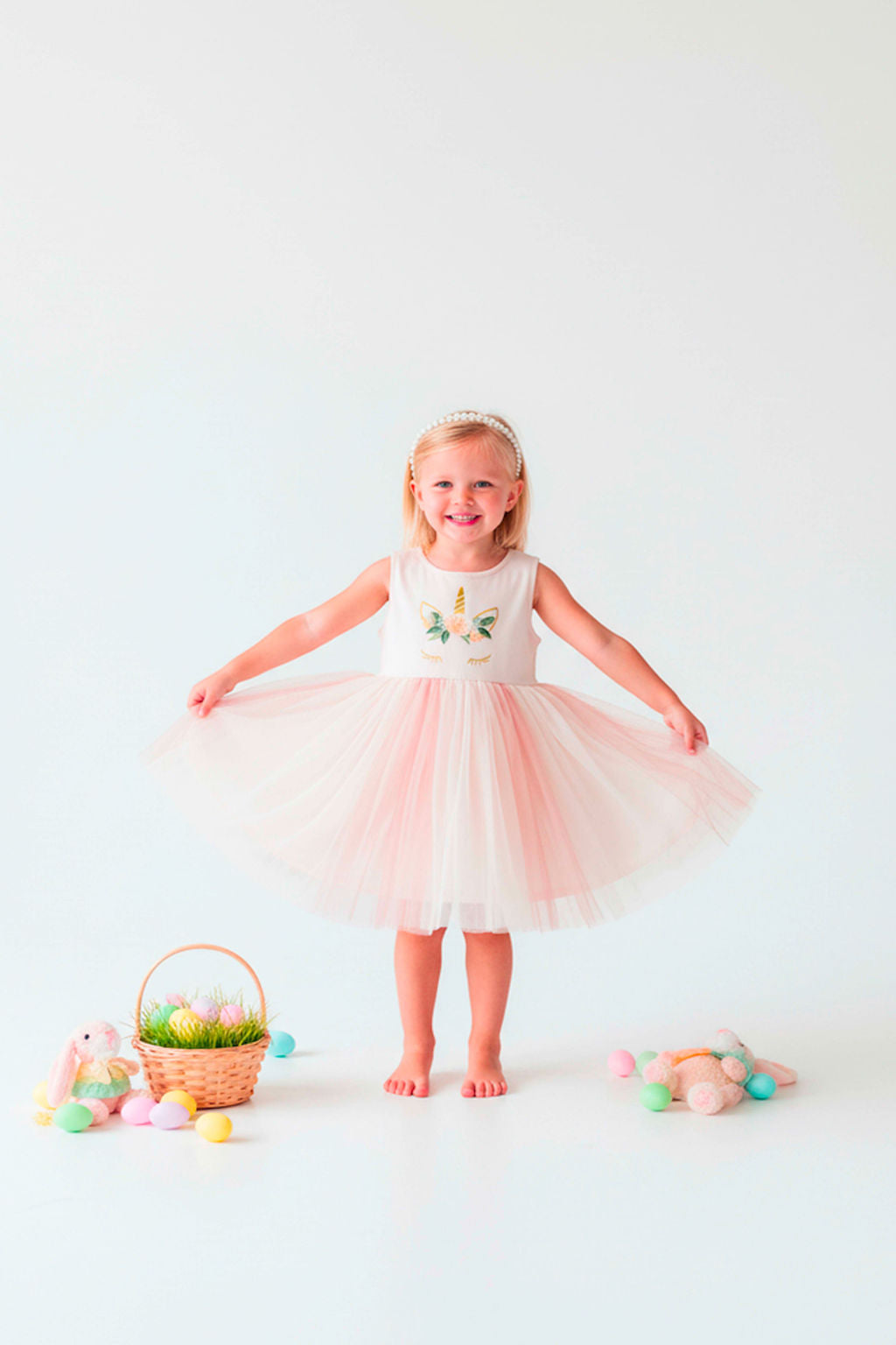 Doe a dear | Tulle Skirt Peach Unicorn Dress