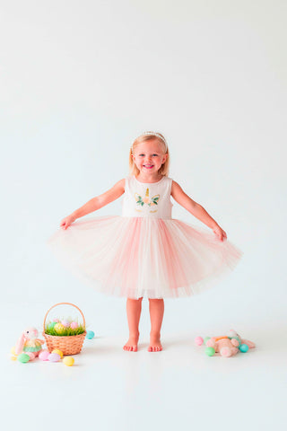Doe a dear | Tulle Skirt Peach Unicorn Dress