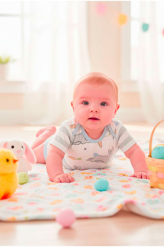 Tesa Babe | Baby Boy's Easter Parade Cotton Onesie