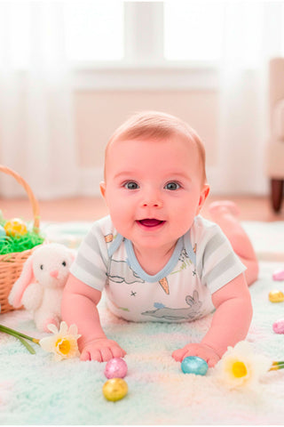 Tesa Babe | Baby Boy's Easter Parade Cotton Onesie