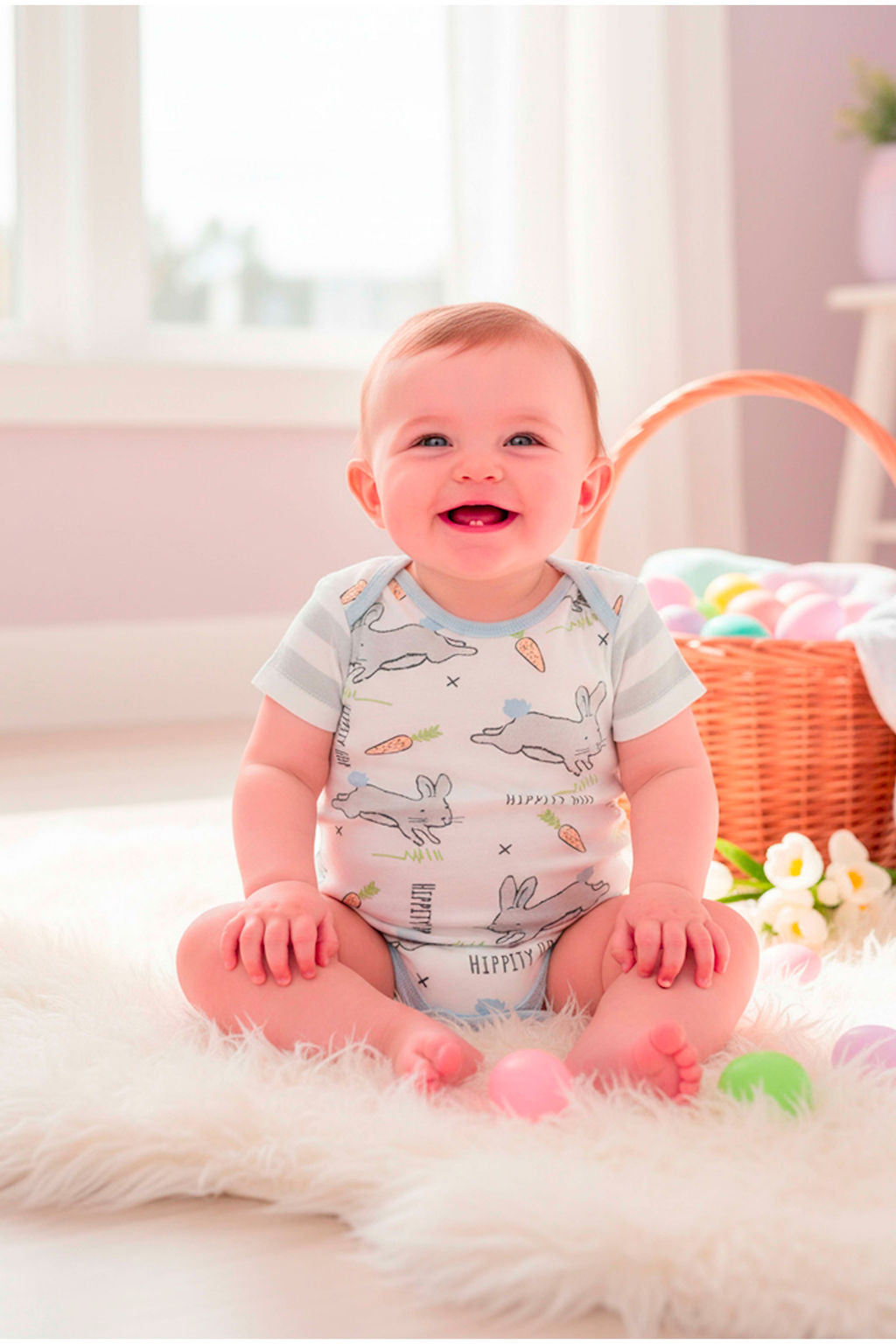 Tesa Babe | Baby Boy's Easter Parade Cotton Onesie