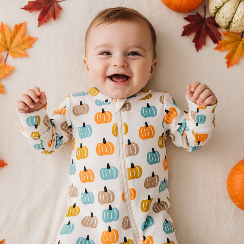 SIIX - Pumpkin Patch Romper - Premium quality boutique clothing detail (Image 1 of 7)