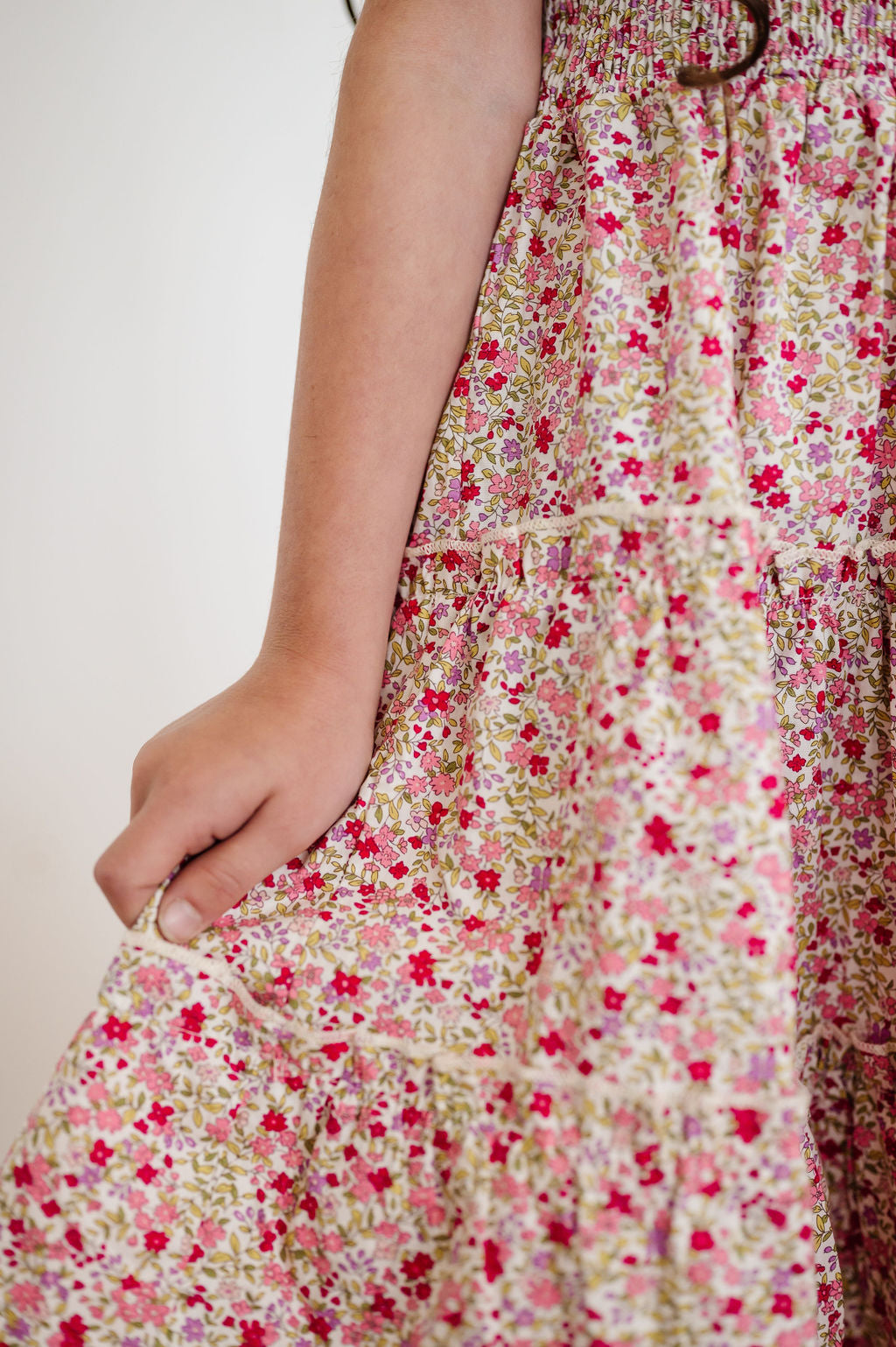SR | Emmy Pink Floral Smocked Dress