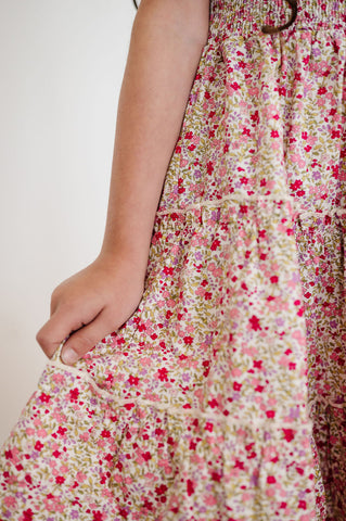 Emmy Pink Floral Smocked Dress