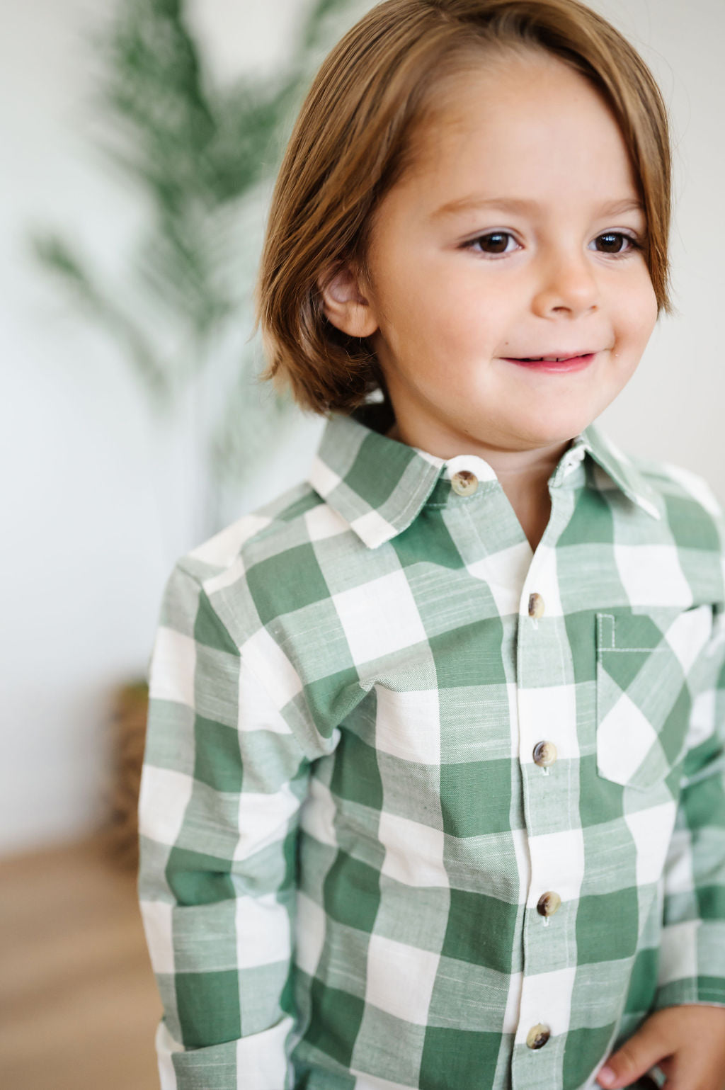 Rugged Butts Green Plaid Button Down Shirt