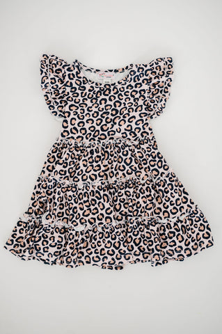 Cheetah Print Three Tiered Dress
