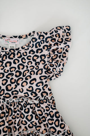 Cheetah Print Three Tiered Dress