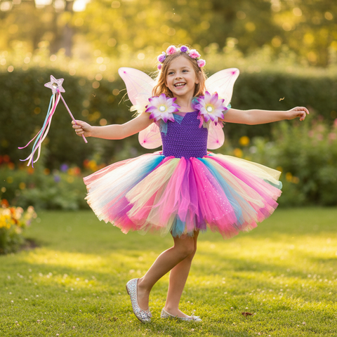 Rainbow Sparkle Fairy Dress