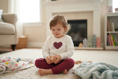 Doe a Dear - Two Hearts Girls Sweatshirt - Premium quality boutique clothing detail (Image 1 of 2)