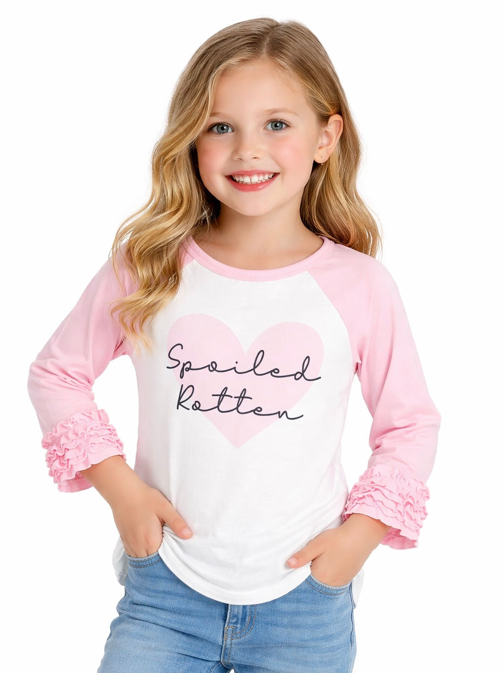 Spoiled Rotten - Signature Girls Tee Shirt - Premium quality boutique clothing detail (Image 2 of 10)