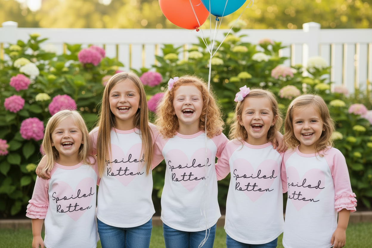 Spoiled Rotten - Signature Girls Tee Shirt - Premium quality boutique clothing detail (Image 7 of 10)