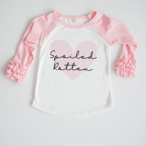 Spoiled Rotten - Signature Girls Tee Shirt - Premium quality boutique clothing detail (Image 6 of 10)