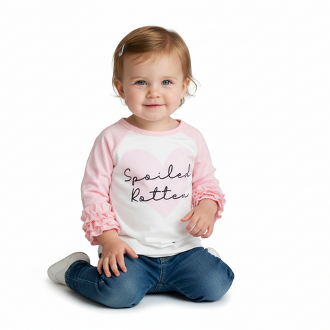 Spoiled Rotten - Signature Girls Tee Shirt - Premium quality boutique clothing detail (Image 4 of 10)