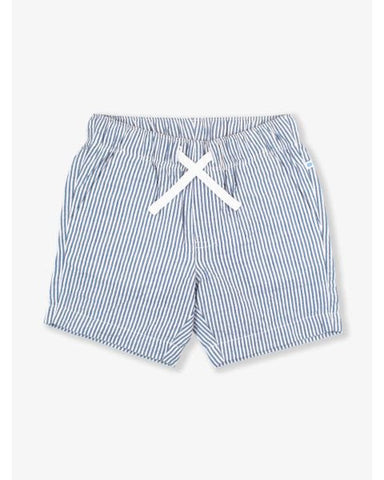RuggedButts | Classic Blue Seersucker Boys Pull-On Shorts