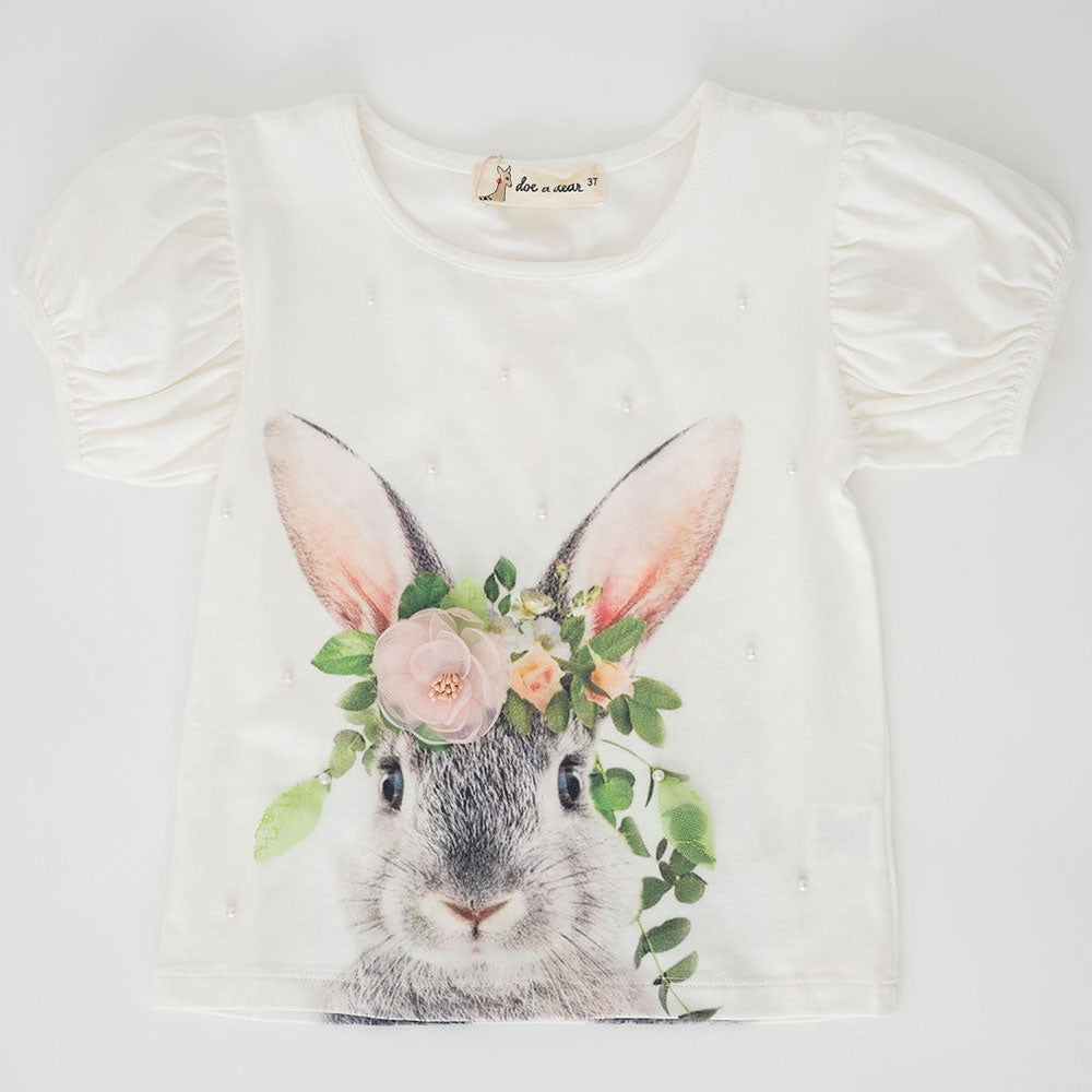 Doe a Dear | Girls Bunny Top T-Shirt