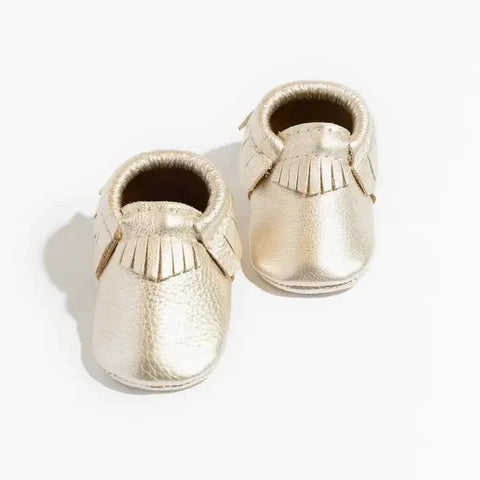 Freshly Picked - Platinum Moccasin Baby Shoe - Premium children's boutique apparel item