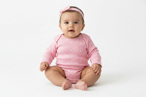 SIIX | Pink with White Hearts Onesie